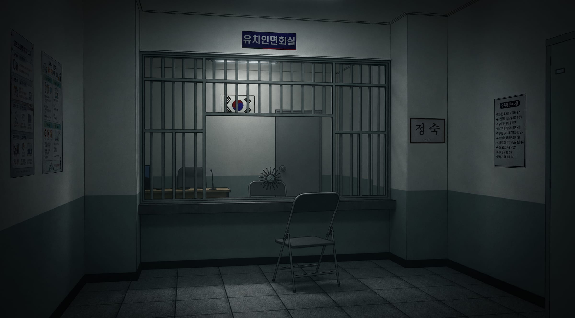 구치소 면회실 — 최종 렌더 (후보정)